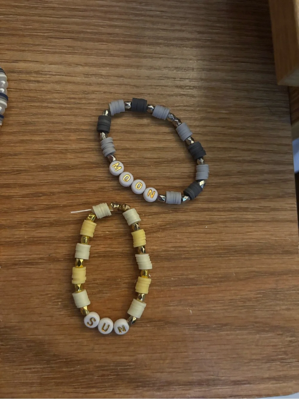 Different types of bracelet in a set of twos or can be just on of themselves